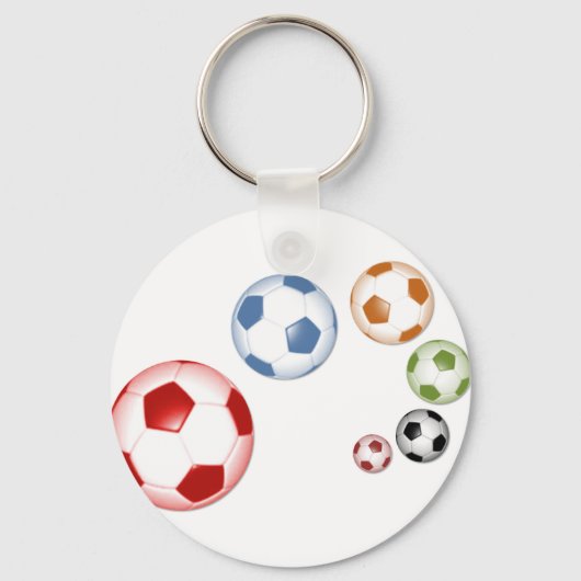 Mooie voetbalset ballen sleutelhanger (Voorkant)