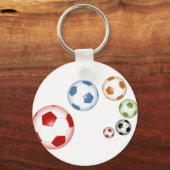 Mooie voetbalset ballen sleutelhanger (Voorkant)