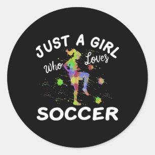 Mooie Voetbalshirt Voor Meisjes Gewoon Een Meisje Ronde Sticker