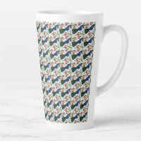 Mooie Vogel Bloemmotief | Kleurrijke Blauwe Vogel