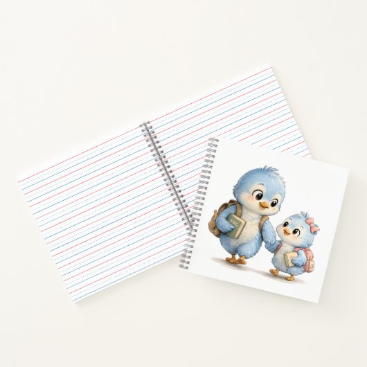 Mooie Vogel Broer Zus Dagboek Notitieboek (Binnen)