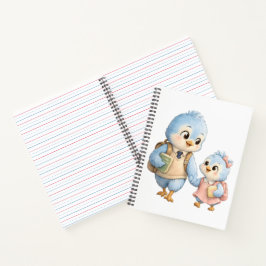 Mooie Vogel Broer Zus Schrijfboek Notitieboek