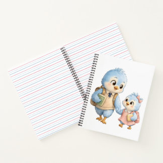 Mooie Vogel Broer Zus Schrijfboek Notitieboek
