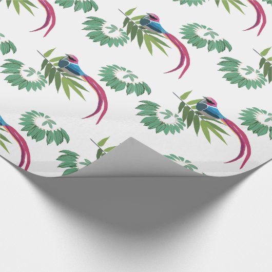 Mooie vogel cadeaupapier (Hoek)