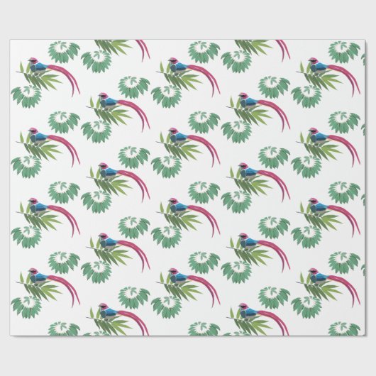 Mooie vogel cadeaupapier (Vlak)