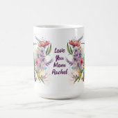 Mooie vogel en bloemen koffiemok (Center)