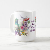 Mooie vogel en bloemen koffiemok (Voorkant links)