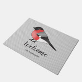 Mooie Vogel Illustratie & Aangepaste Naam Welkom Deurmat (Schuin)