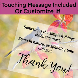 Mooie vogel in de herfst Foto | oprecht Bedankkaart