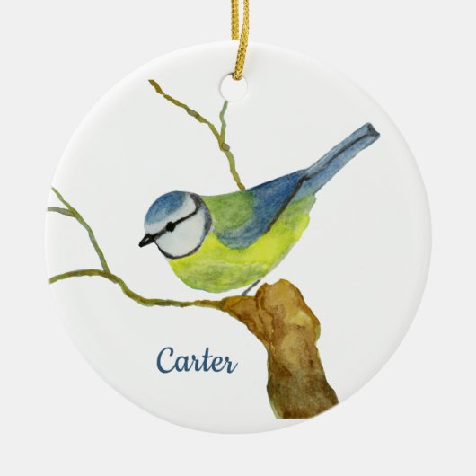 Mooie vogel keramisch ornament (Voorkant)