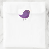 Mooie vogel kids vierkante sticker (Tas)