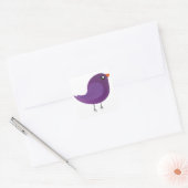 Mooie vogel kids vierkante sticker (Envelop)