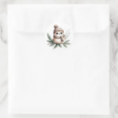 Mooie vogel knus winter Sticker (Tas)