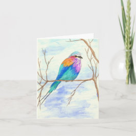 Mooie Vogel, Lila Breasted Rol, het Art. van de Kaart
