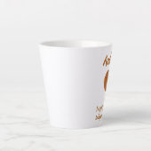 Mooie vogel met positieve verklaring latte mok (Voorkant)