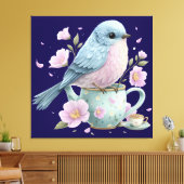 Mooie Vogel Muur Kunst Canvas Afdruk (Insitu (Woonkamer))