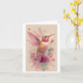 mooie vogel ontworpen kaart (Gele Bloem)