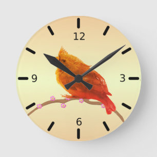 Mooie vogel ronde klok