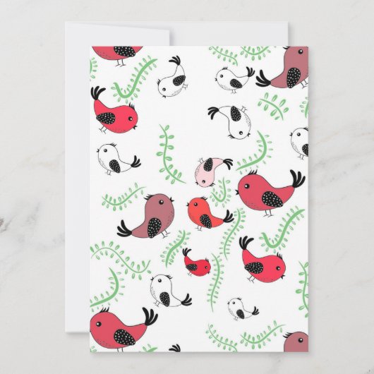 Mooie vogel thema design, gedrukt kaart (Voorkant)