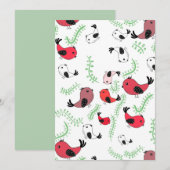 Mooie vogel thema design, gedrukt kaart (Voorkant / Achterkant)