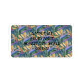 MOOIE VOGEL VAN HET PARADIJS FLORAL ETIKET (Voorkant)