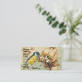 Mooie  vogel visitekaartje (Staand voorkant)