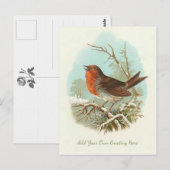 Mooie  vogel voegt je eigen groet toe briefkaart (Voorkant / Achterkant)