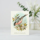 Mooie  vogel voegt je eigen groet toe briefkaart (Staand voorkant)