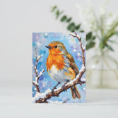 Mooie vogel voor Kerstmis Briefkaart (Staand voorkant)