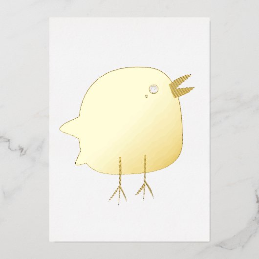 Mooie vogel voor kinderen folie uitnodiging (Voorkant)