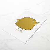 Mooie vogel voor kinderen folie uitnodiging (Gedraaid)