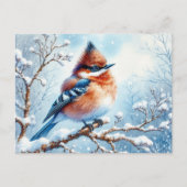 Mooie vogel wit schilderij briefkaart (Voorkant)