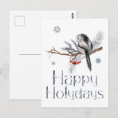 Mooie vogel zit op een tak van een pijnboom briefkaart (Voorkant / Achterkant)