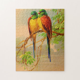 mooie vogelafdrukken legpuzzel