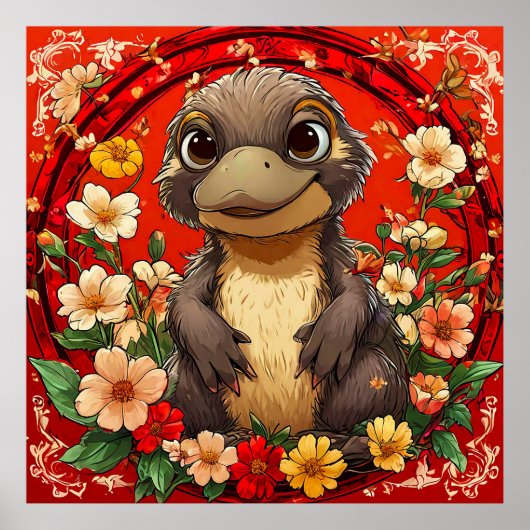 Mooie Vogelbekdier Poster (Voorkant)