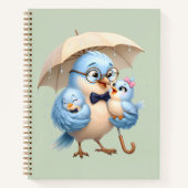 Mooie Vogelgezin Spiral Notebook Notitieboek (Voorkant)