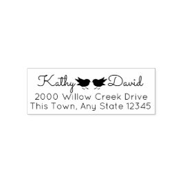 Mooie vogels adres  zelfinktende stempel