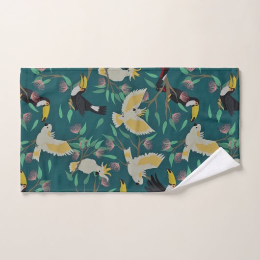Mooie vogels bad handdoek (Handdoek)