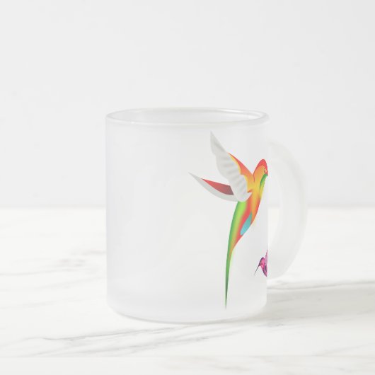 Mooie vogels (Colibri) Matglas Koffiemok (Voorkant rechts)