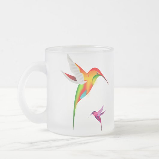 Mooie vogels (Colibri) Matglas Koffiemok (Links)