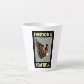 Mooie vogels combinatie vliegen latte mok (Voorkant)