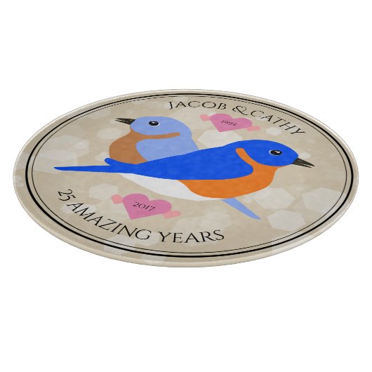 Mooie vogels: elk Jubileum jaar Snijplank (Hoek)