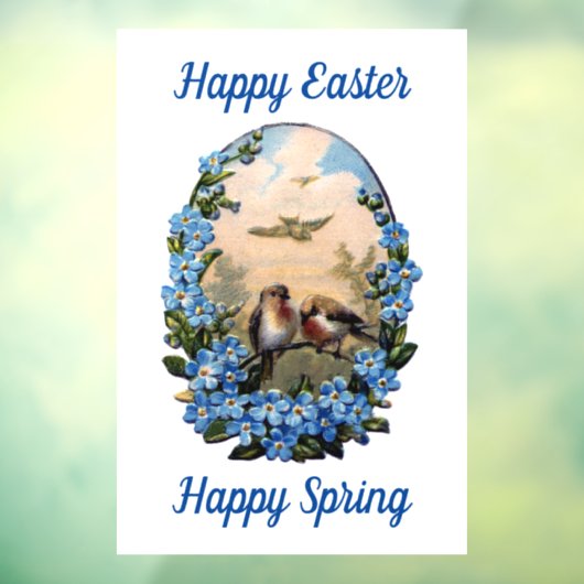 Mooie vogels en bloemen die ruiken raamsticker (Vel 3)