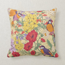 Mooie vogels en tuin kussen