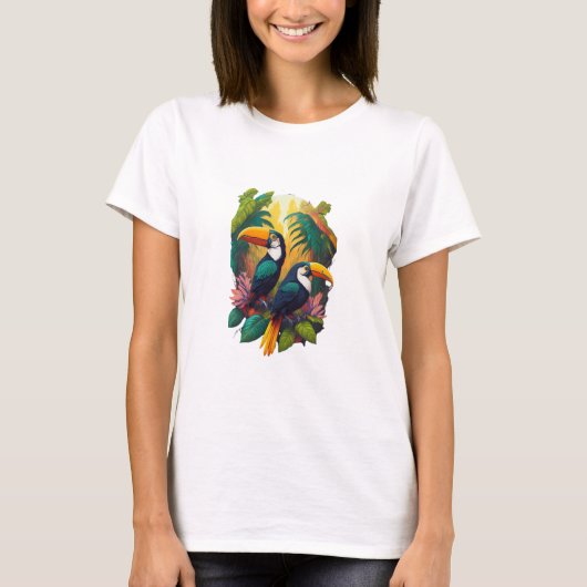 Mooie vogels Graphic t - shirts (Voorkant)
