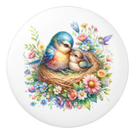 Mooie Vogels Keramische Knop
