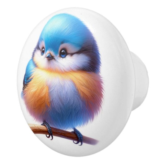 Mooie vogels keramische knop (Rechts)