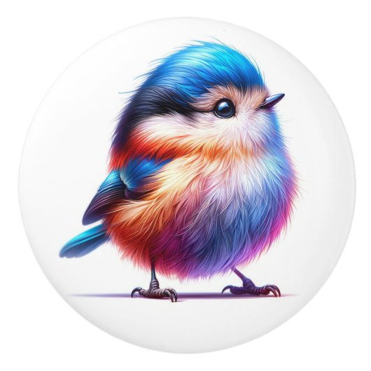 Mooie vogels keramische knop (Voorkant)