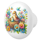 Mooie vogels keramische knop (Rechts)