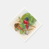 Mooie vogels, kleurrijke illustratie servet (Hoek)